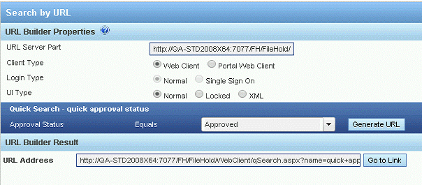 FileHold search integration with external application - Approval status