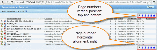 FileHold search integration with external application - Page numbering