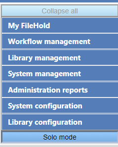Web client administration panel