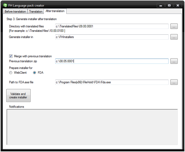 Localization language pack afer translation upgraded system