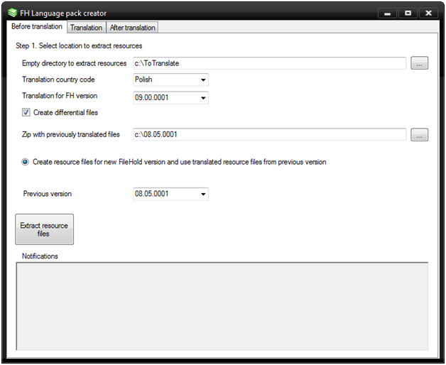 Localization language pack update
