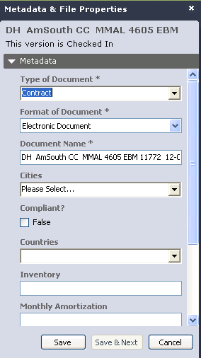 FDA metadata pane example