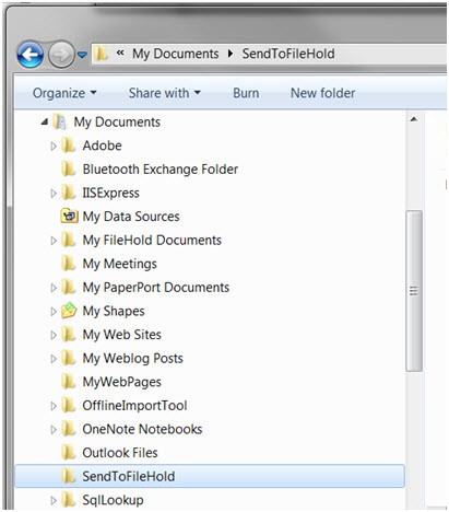 Send to FileHold from Windows Explorer