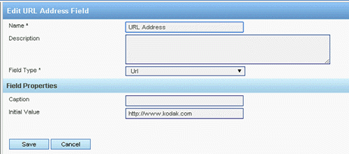 URL type metadata field