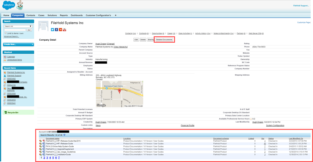 Salesforce and FileHold integration