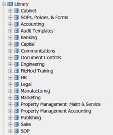 Browse the library tree