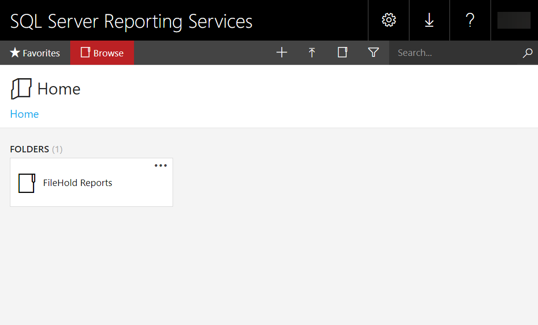 SQL Reporting Services folder