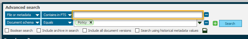 advanced search criteria