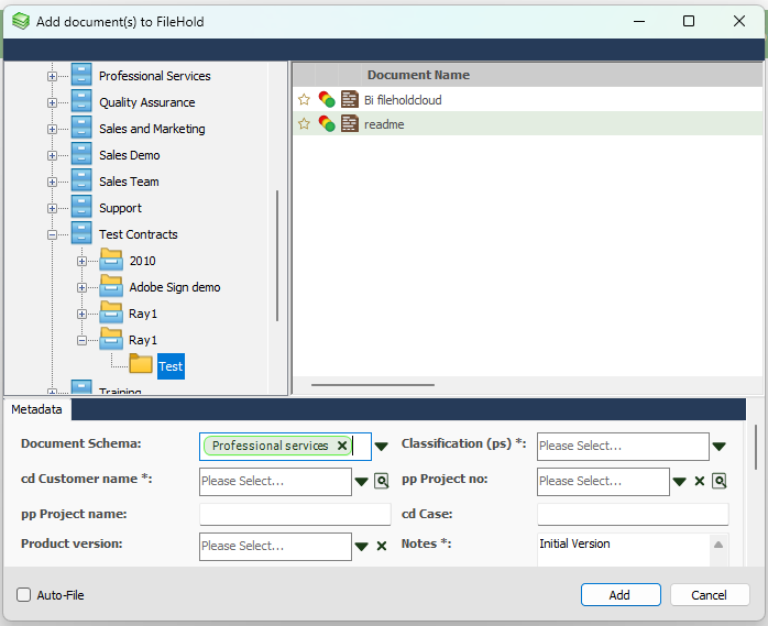 Teams add document FDA